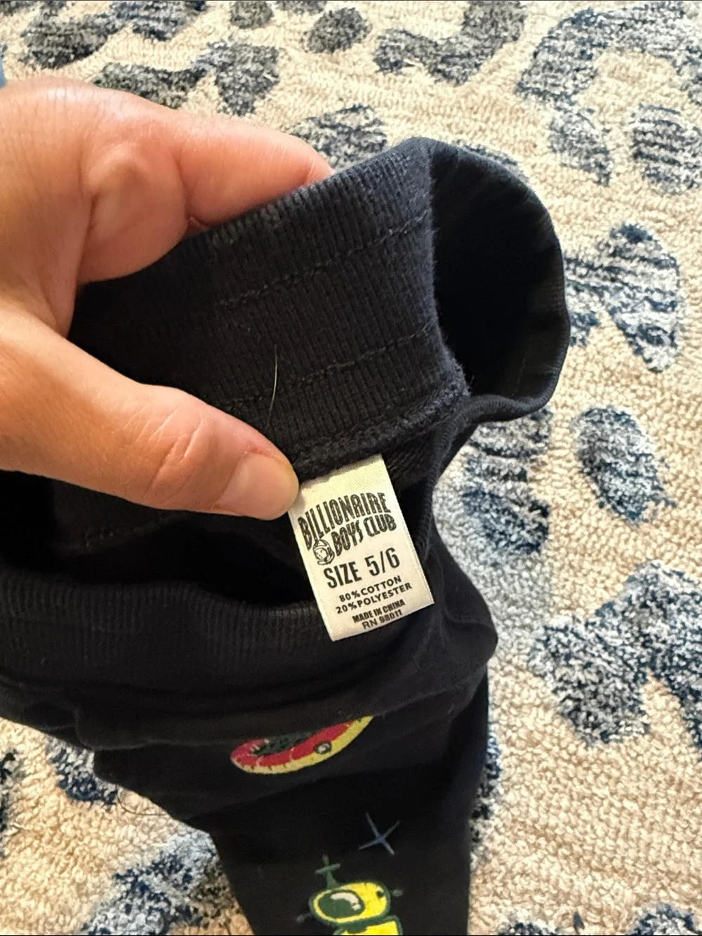 Billionaire Boys Club Black Space Embroidered Kids Shorts